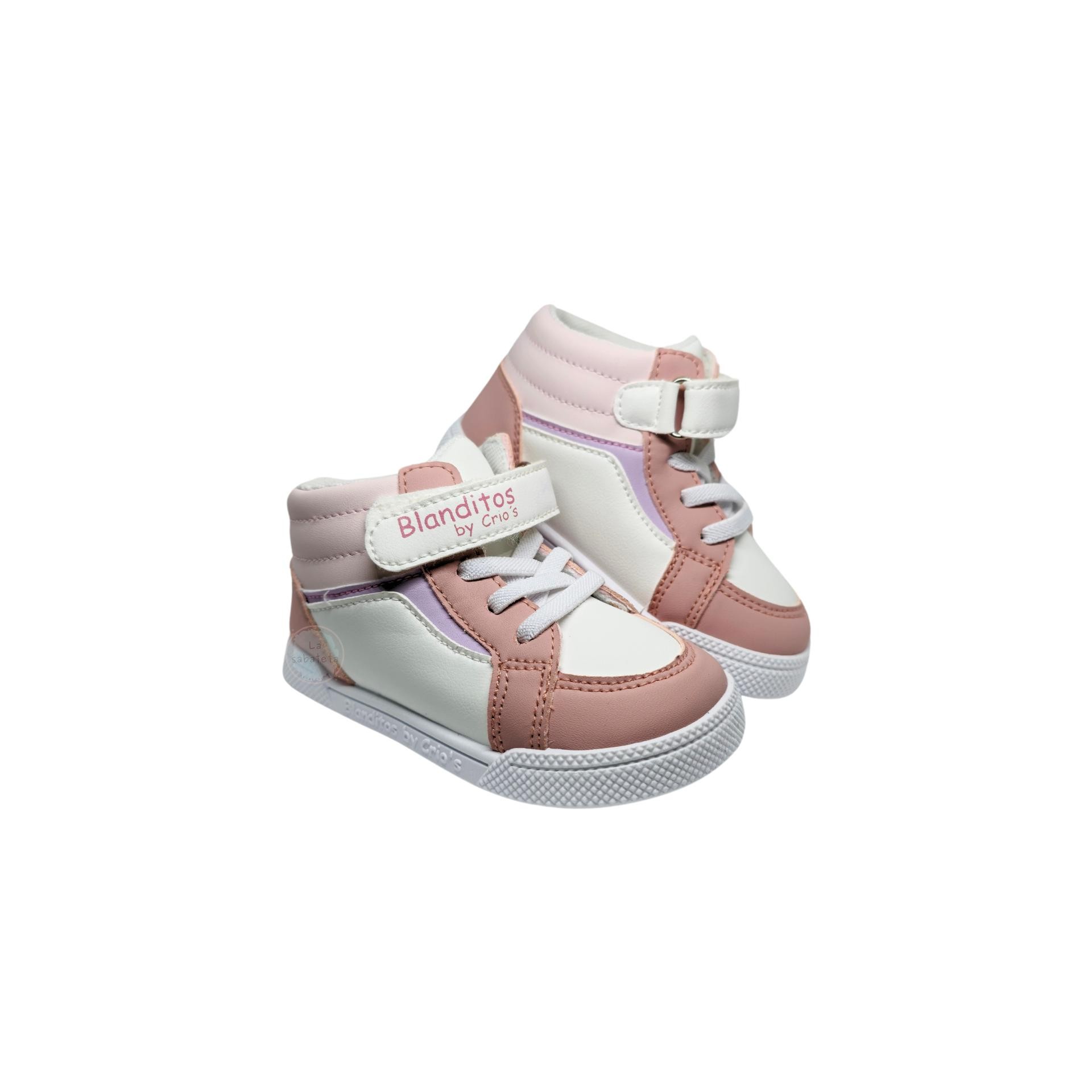 BLANDITOS - BOTIN APOLO BLANCO-ROSA  VEG  T 20-26