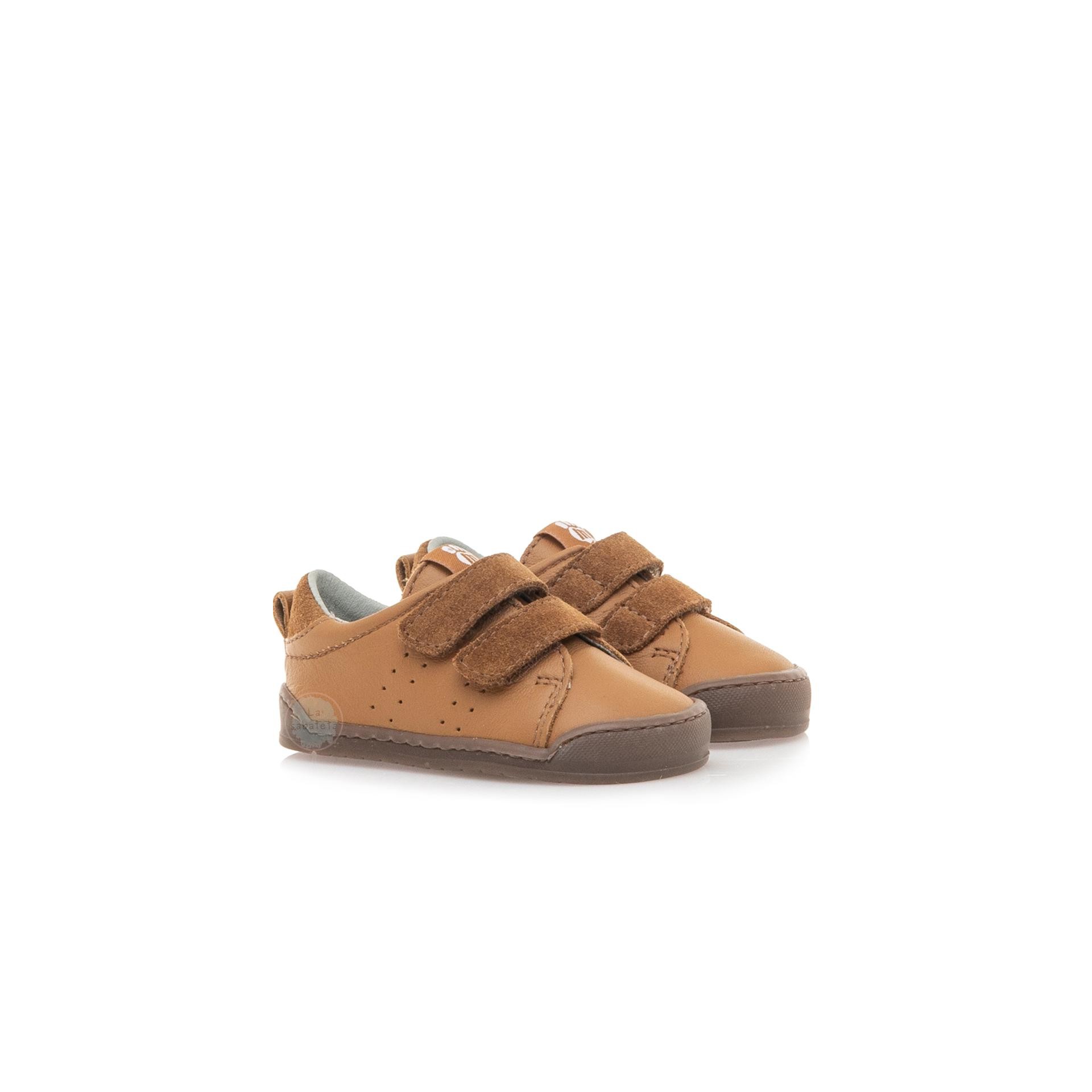 MTNG - DEPORTIVA DOBLE VELCRO NAPA CAMEL T 19-26