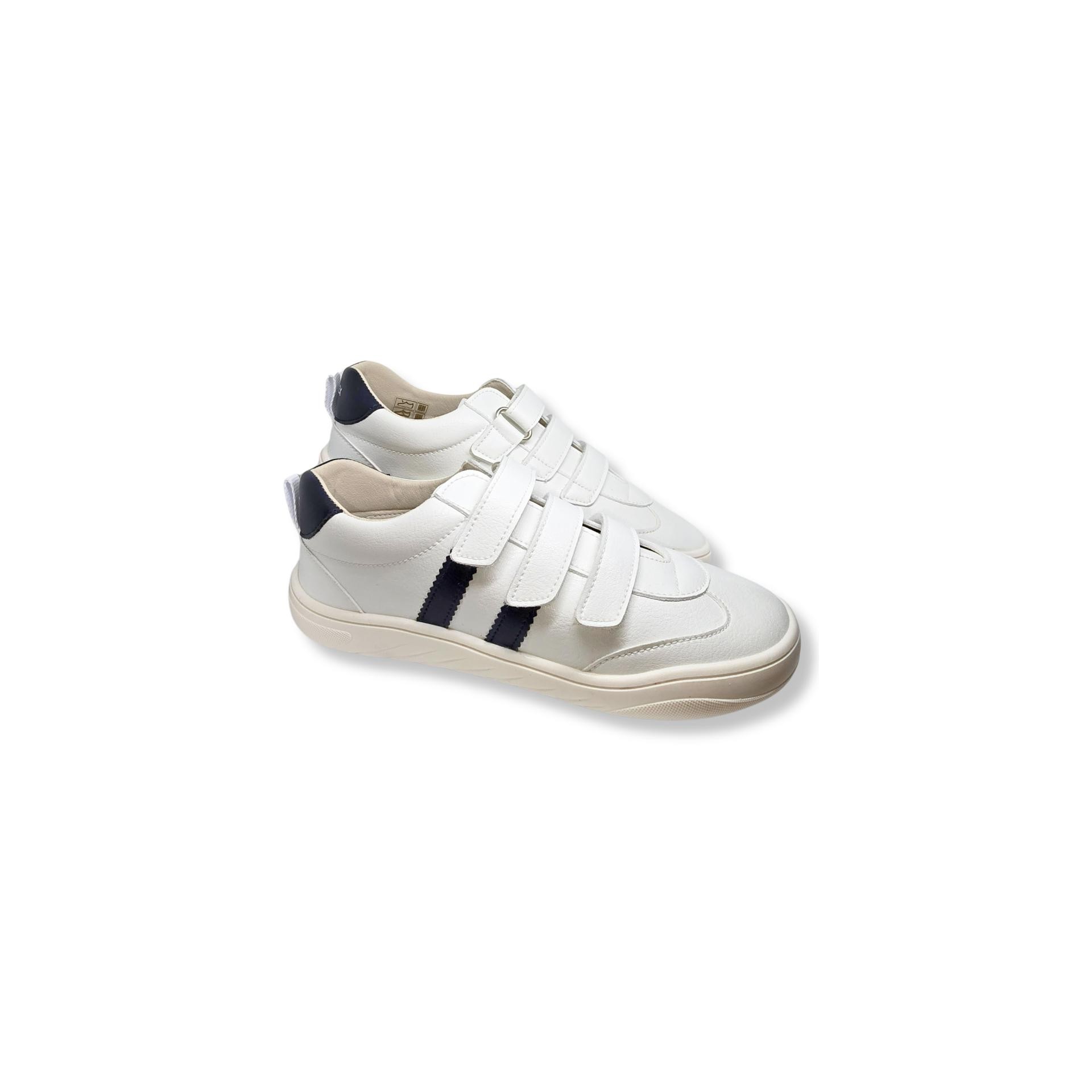 PIRUFLEX - DEPORTIVA 3 VELCROS BLANCO-AZUL 