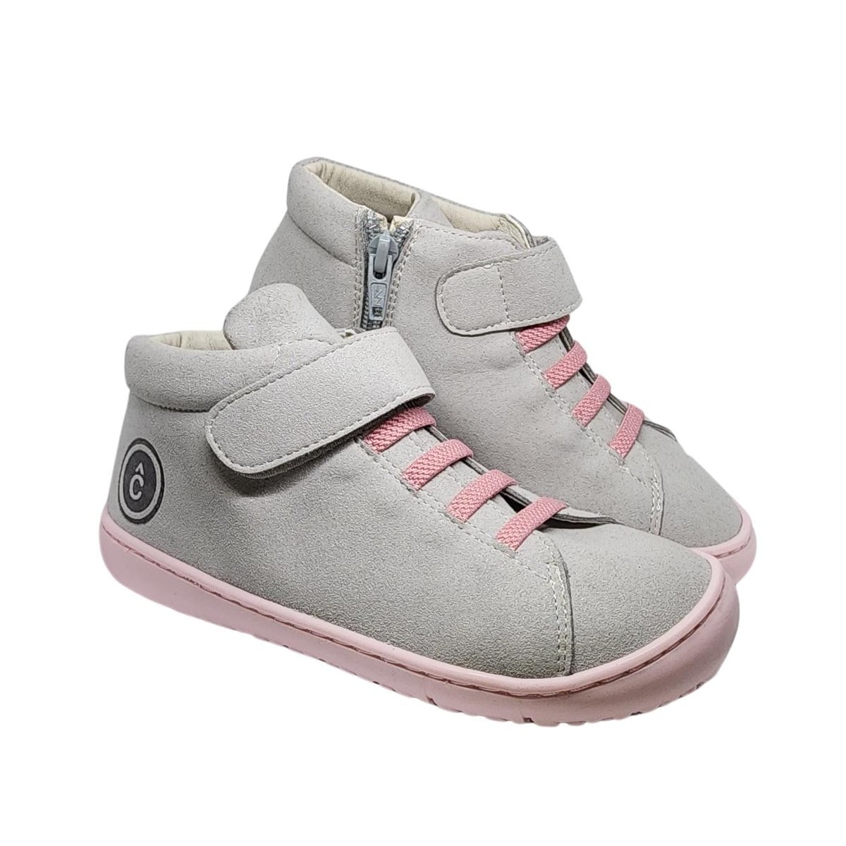 COQUEFLEX - BOTIN SUEDE GRIS/ROSA T 25-32