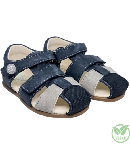 ANDANINES - SANDALIA NAVY CON GRIS PONTIAC