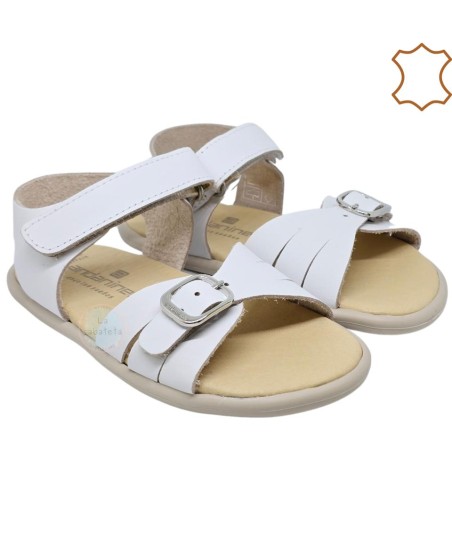ANDANINES - SANDALIA PIEL BLANCA 
