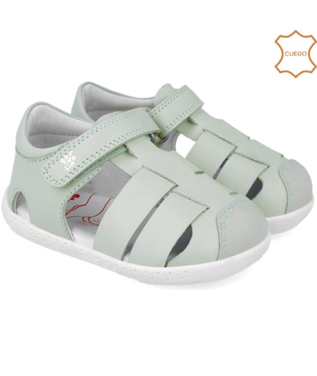 GARVALIN - SANDALIA BASICA NUBE  VERDE PASTEL 
