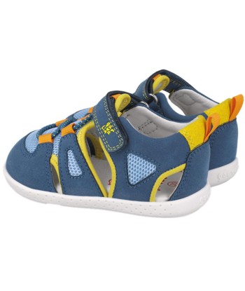 GARVALIN - SANDALIA REJILLA AZUL Y AMARILLO