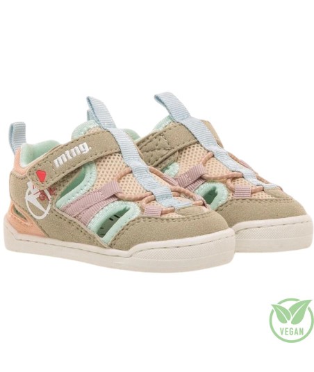 MUSTANG - SANDALIA MESH GRIS-NUDE