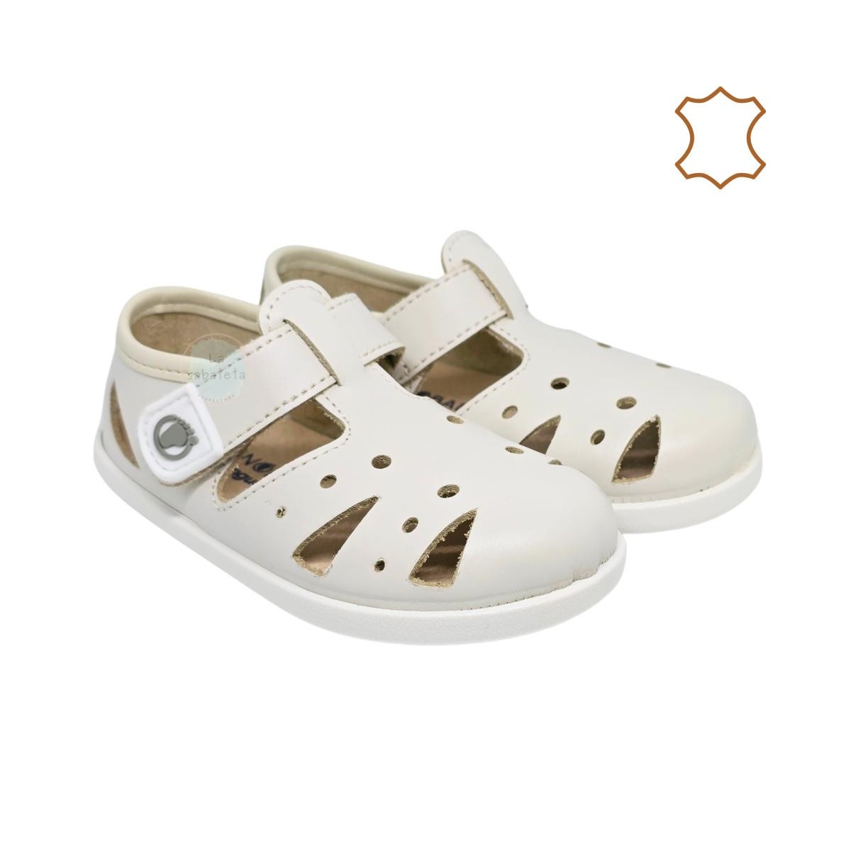 CONGUITOS - SANDALIA PIEL NAPA CREMA CONGUITOS - SANDALIA PIEL NAPA CREMA
