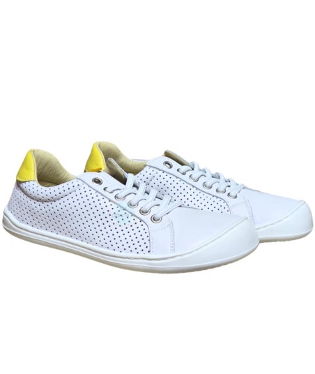 FLEXINENS - DEPORTIVA TROQUELADA BLANCA/AMARILLO