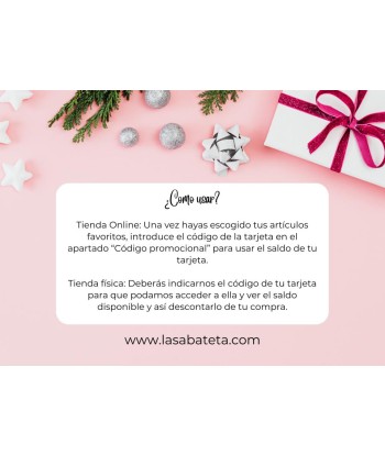 TARJETA REGALO 100 00€
