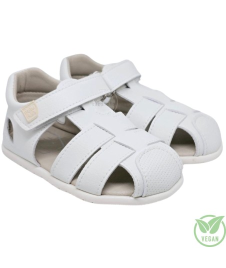 PIRUFLEX - SANDALIA MICROFIBRA BLANCA