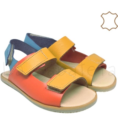 FLEXINENS - SANDALIA VELCRO TEJA/SKIMO/AGUA