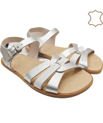 SANDALIA BLANCA Y PLATA...