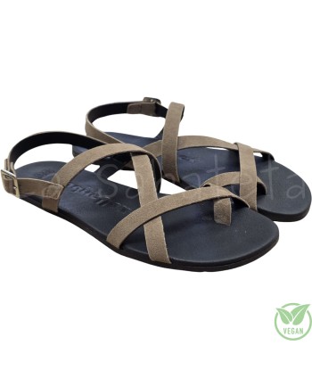 SANDALIA COW SUEDE TAUPE -...