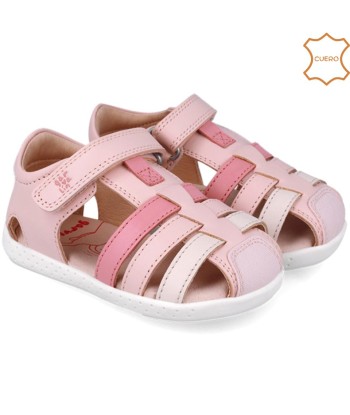 GARVALIN - SANDALIA CASUAL TIRAS COMBI ROSA 
