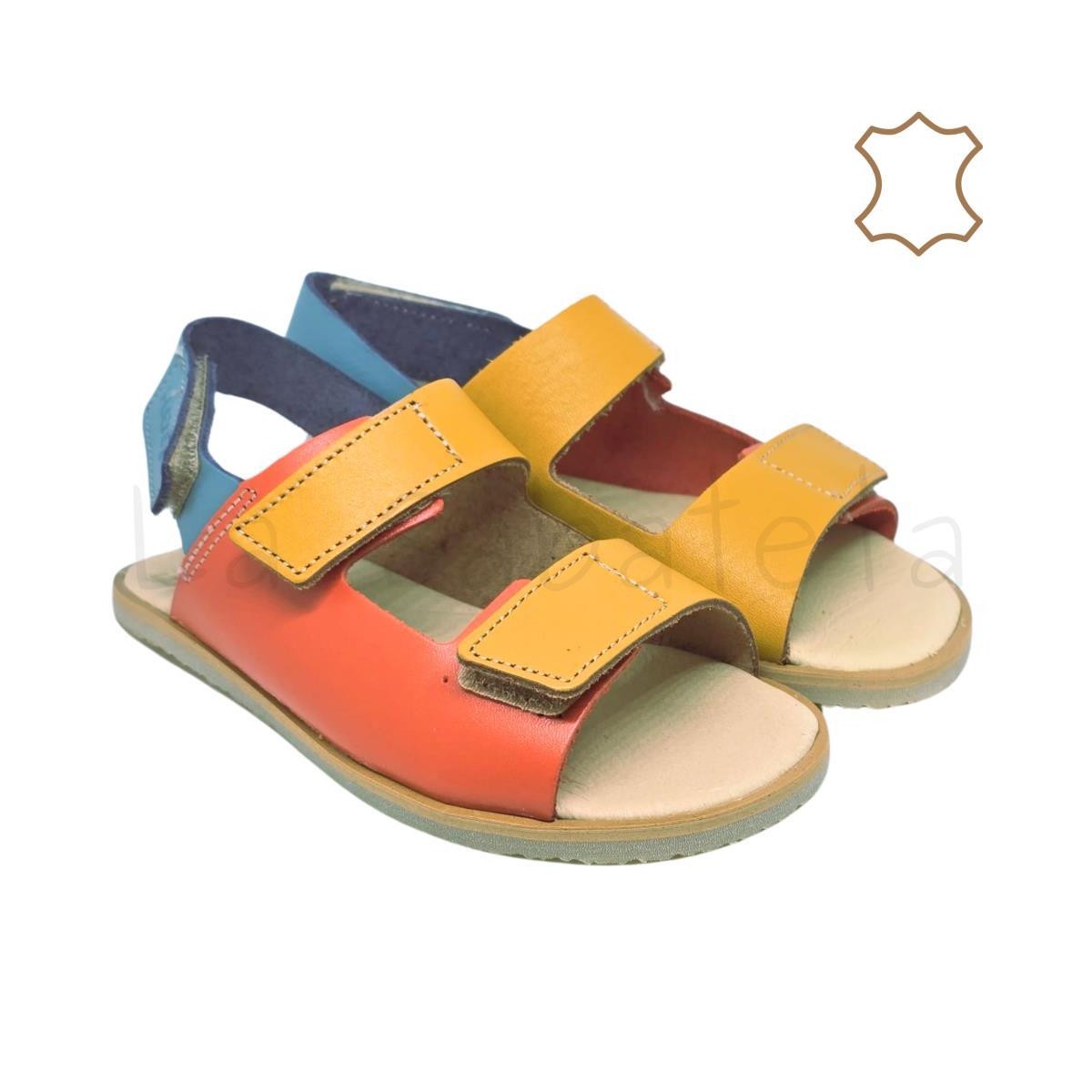 FLEXINENS - SANDALIA VELCRO TEJA/SKIMO/AGUA