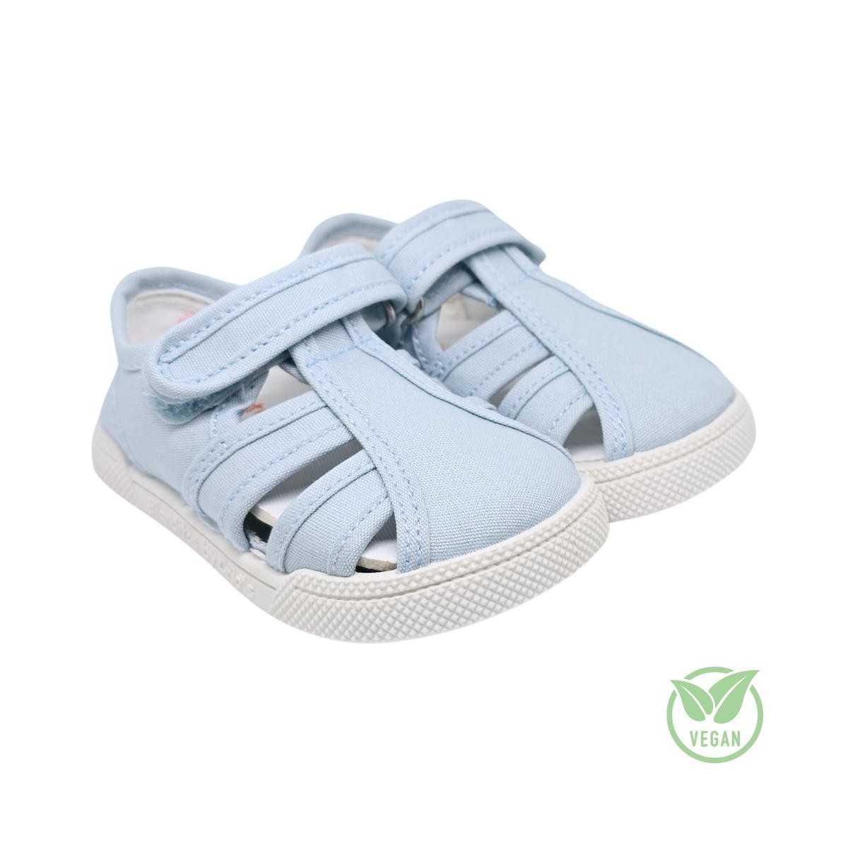 BLANDITOS - SANDALIA LONA MANGO AZUL CIELO