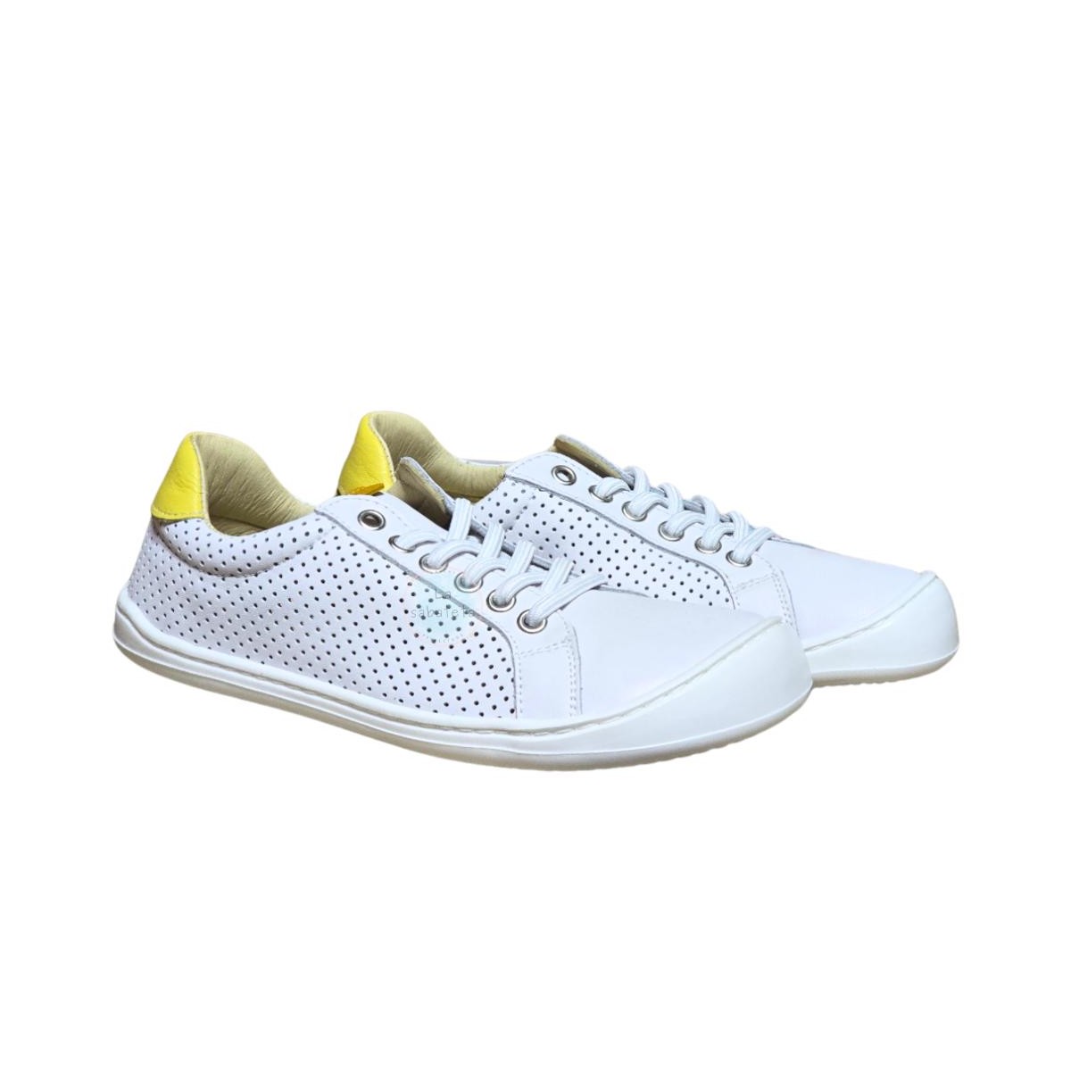 FLEXINENS - DEPORTIVA TROQUELADA BLANCA/AMARILLO