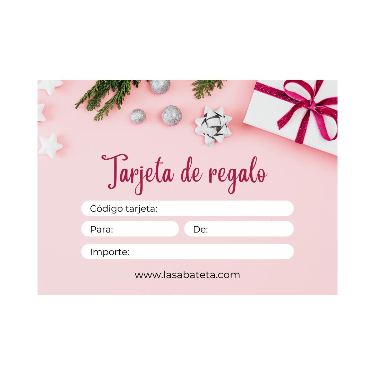 TARJETA REGALO 20 00€