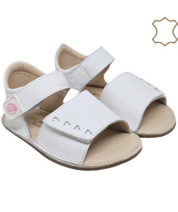 SANDALIA ABIERTA CON VELCRO BLANCA - CONGUITOS
