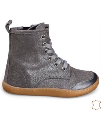 BOTIN PIEL CORDONES PLATA -...