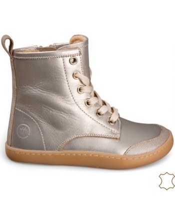 BOTIN PIEL CORDONES ORO -...